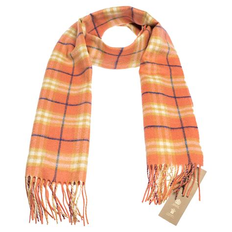 burberry scarf orange white|Burberry scarf black friday sale.